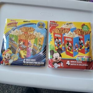 🏖 Mickey Mouse Snack Boxes - Red, Yellow, and Blue